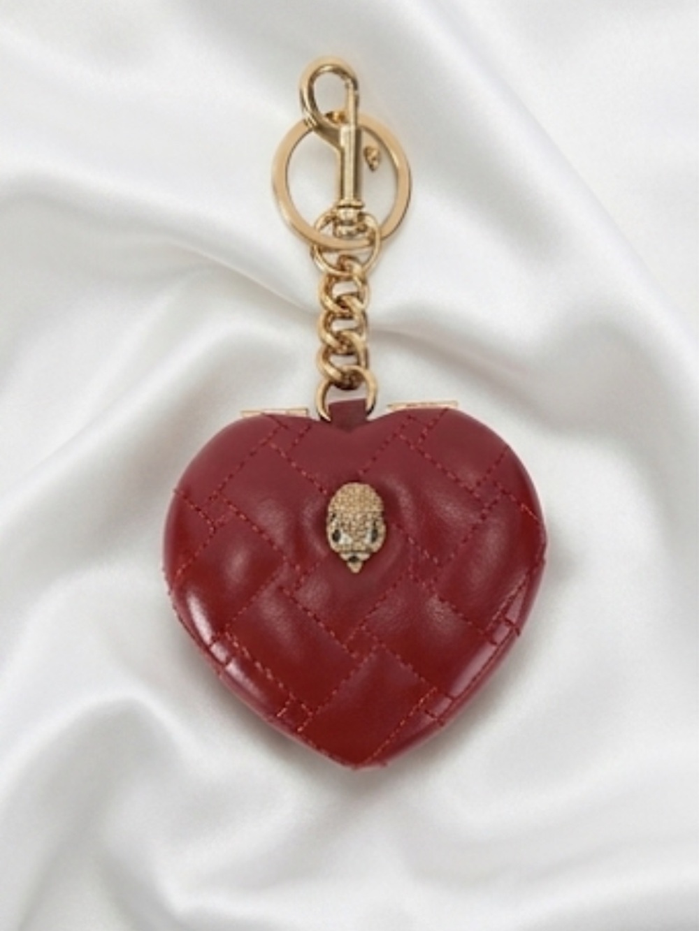 NWT Kurt Geiger Kensington Red Heart Mirror Bag Charm